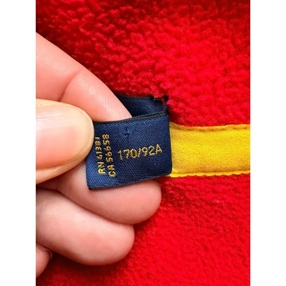 Polo Ralph Lauren Red Fleece Half Zip Pullover Men’s S